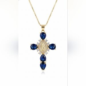 🆕️ 18K Gold Plated Cross Pendant Necklace